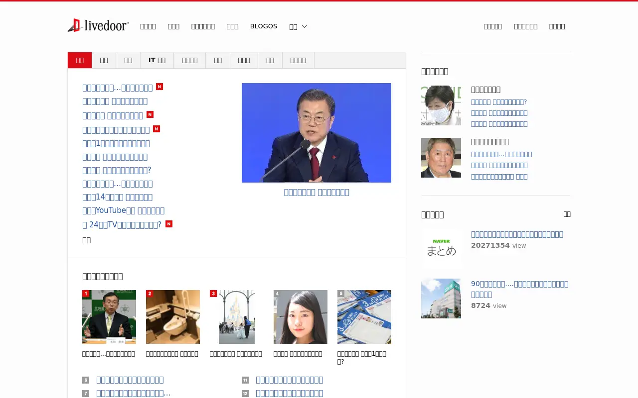 livedoor.com in 2020