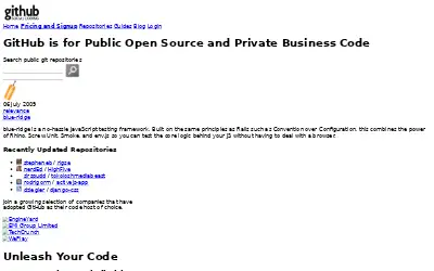 github.com in 2009