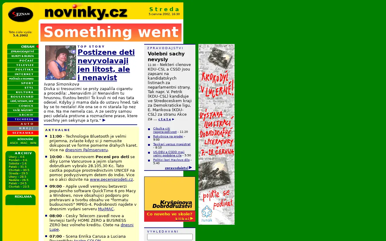 novinky.cz on June 5, 2002