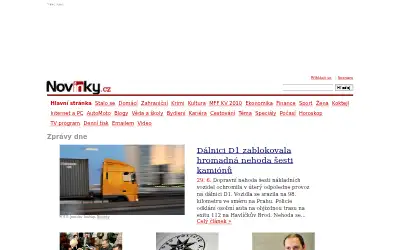 novinky.cz in 2010