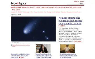novinky.cz in 2013