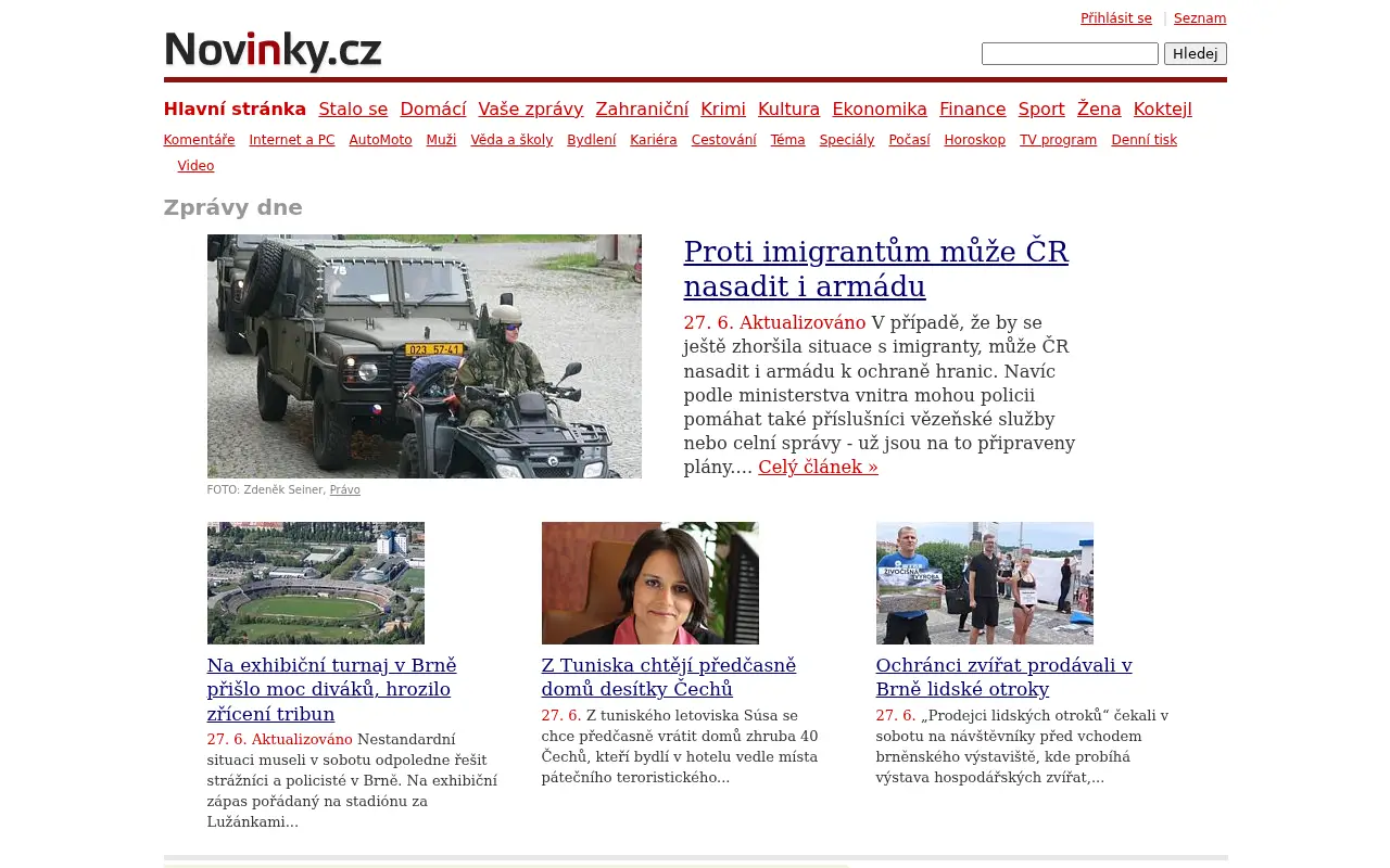 novinky.cz in 2015