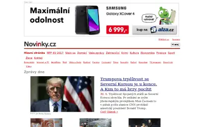 novinky.cz in 2017