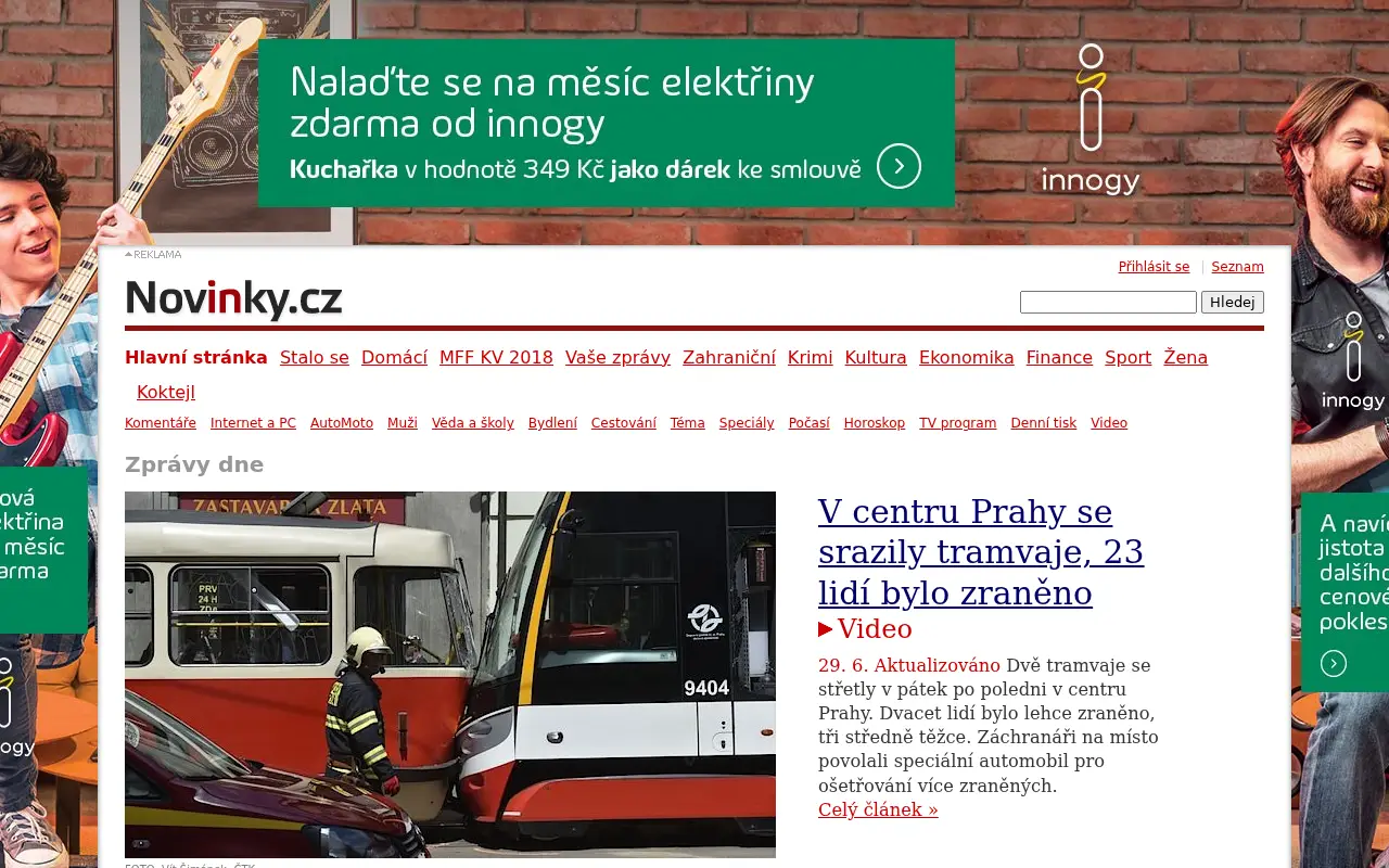 novinky.cz in 2018