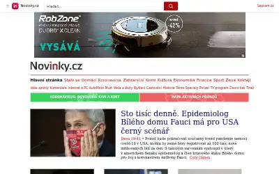 novinky.cz in 2020