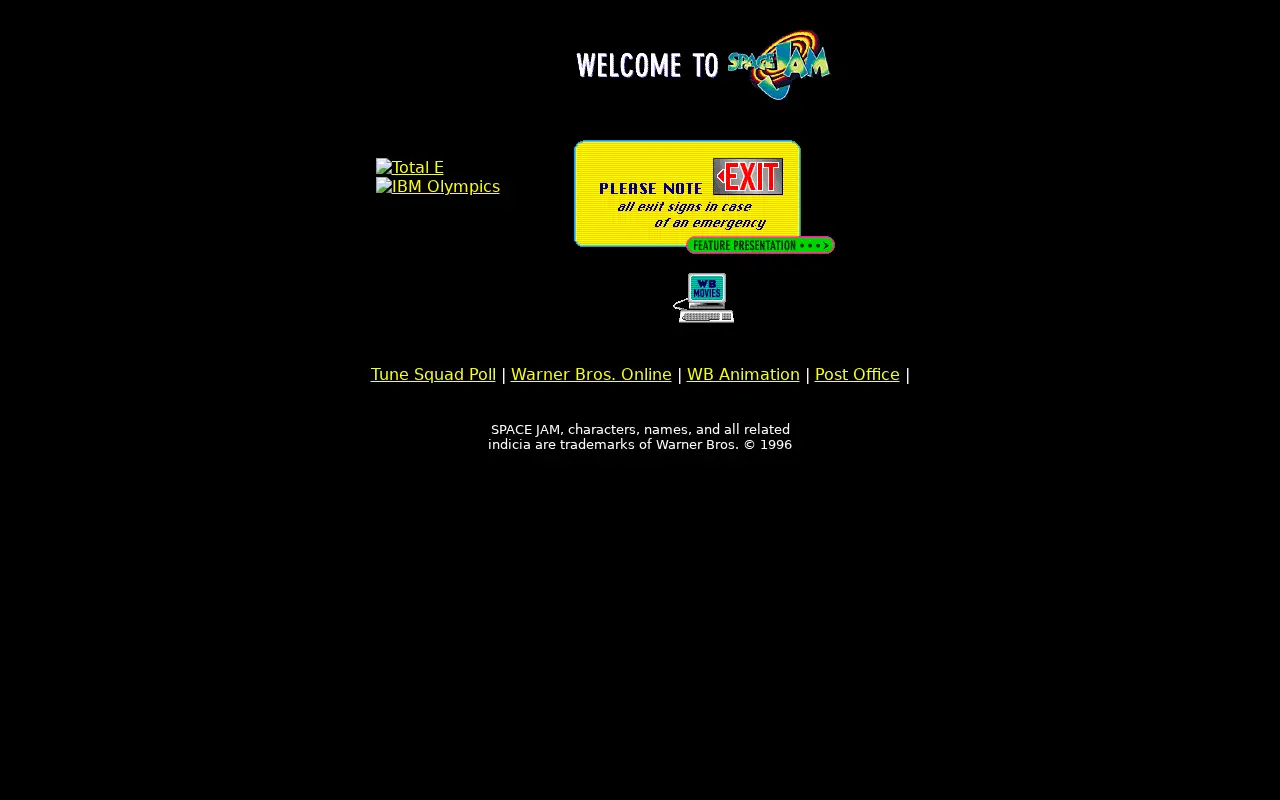 spacejam.com on February 10, 1998