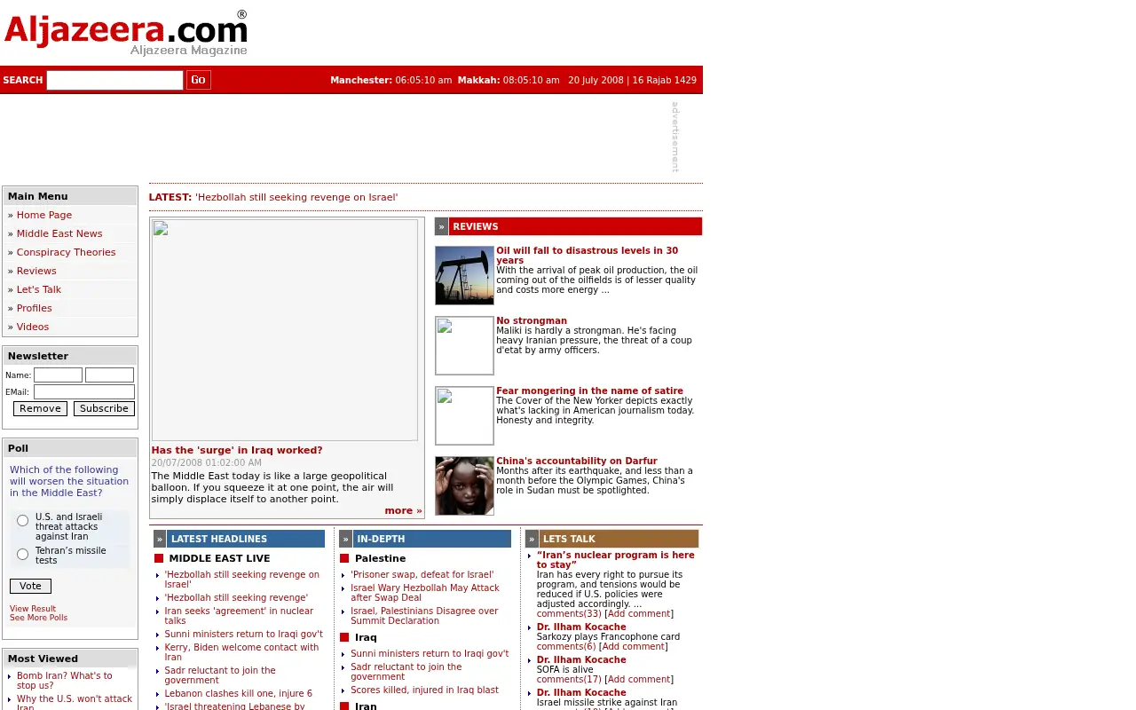 aljazeera.com in 2008