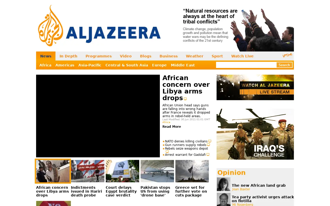 aljazeera.com in 2011
