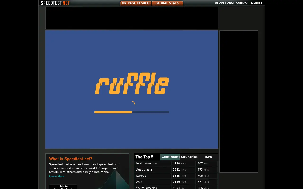 speedtest.net in 2007