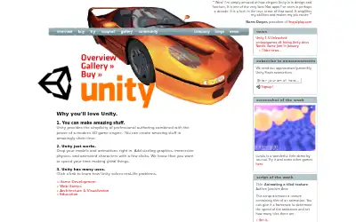 unity3d.com in 2006