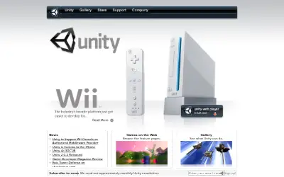 unity3d.com in 2008