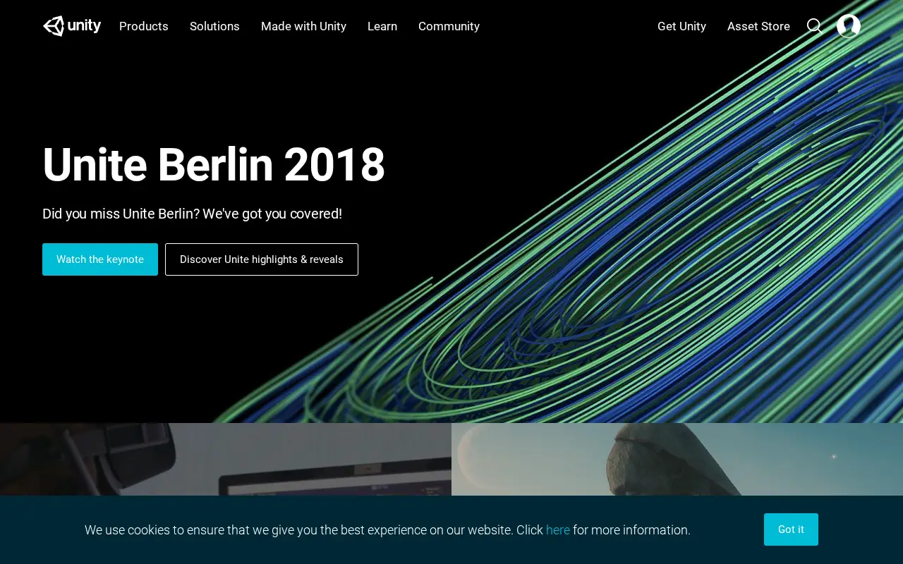 unity3d.com in 2018