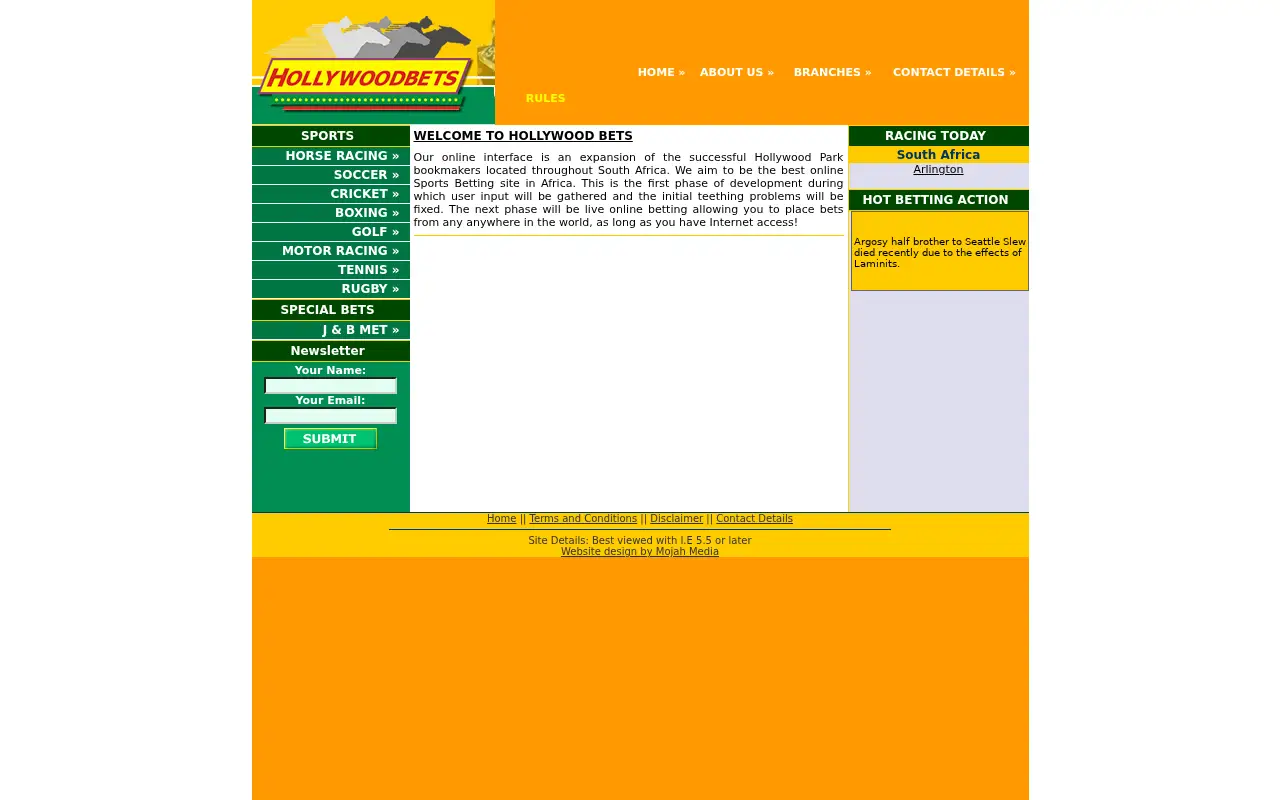 hollywoodbets.net in 2006