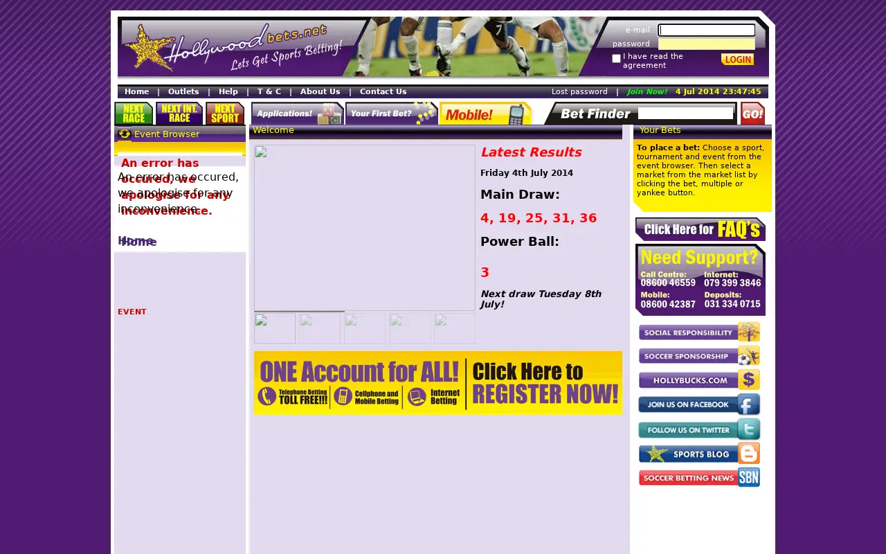 hollywoodbets.net in 2014