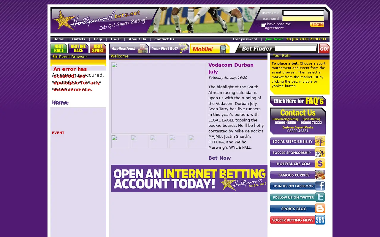 hollywoodbets.net in 2015