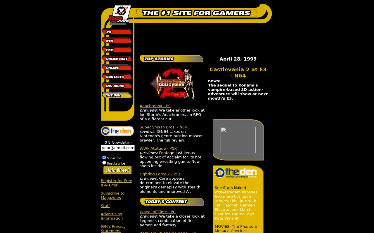 ign.com in 1999