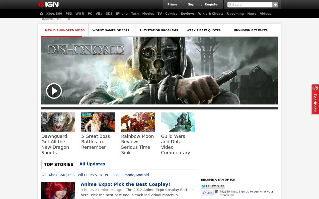 ign.com on July 1, 2012