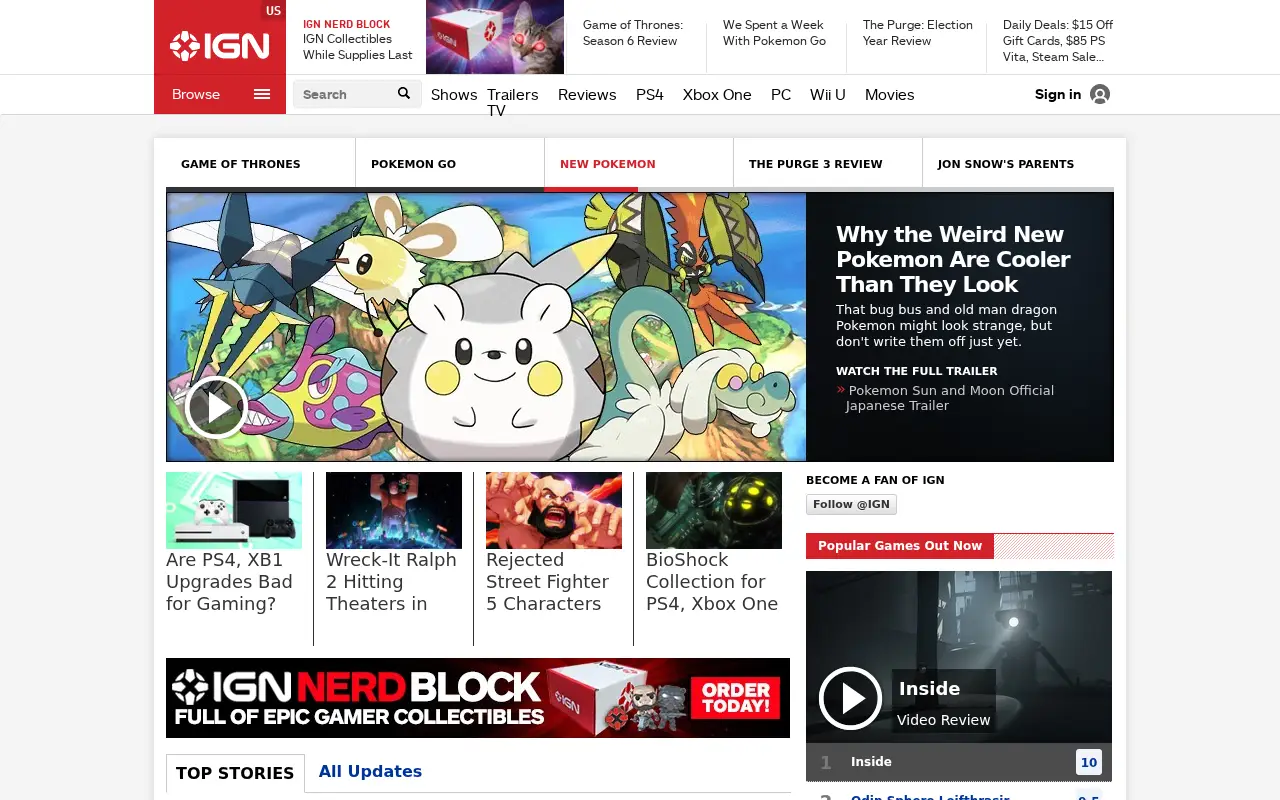 ign.com in 2016