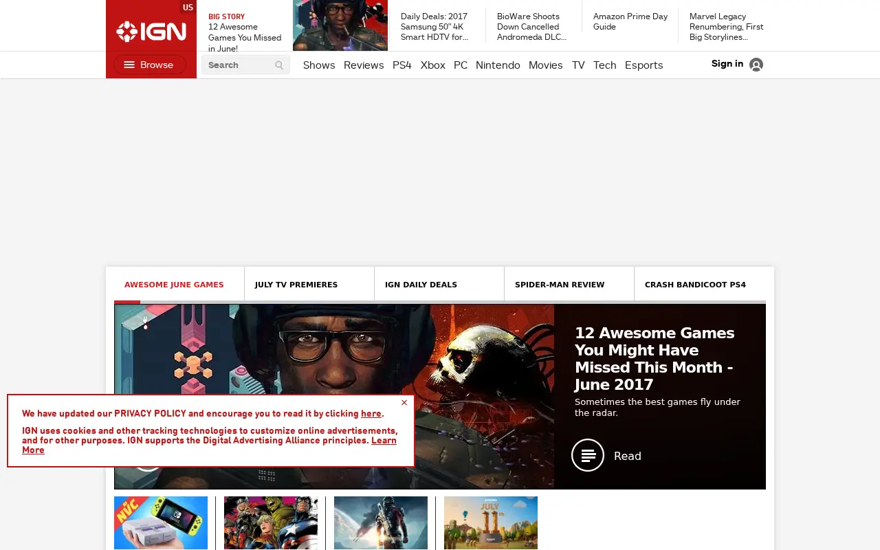 ign.com in 2017