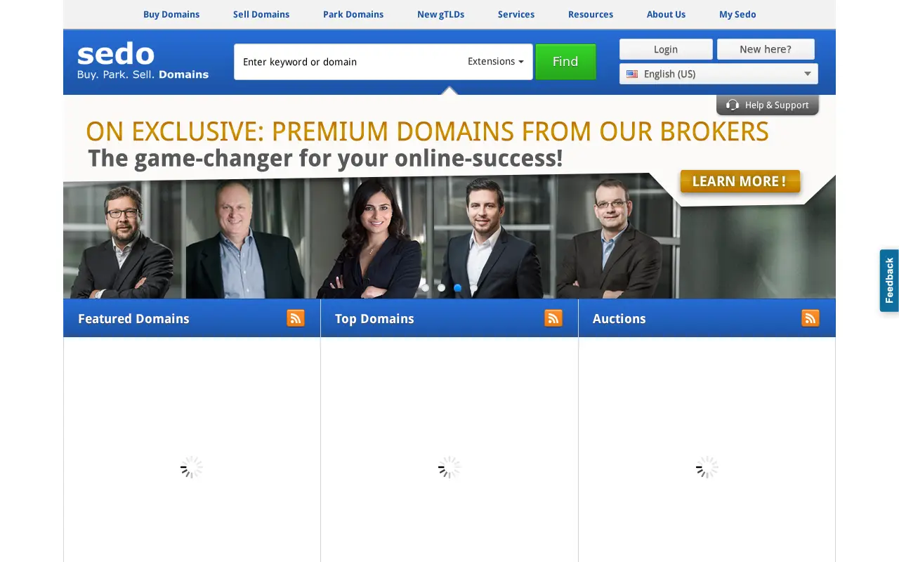 sedo.com on July 8, 2016