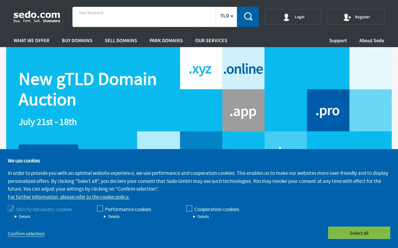 sedo.com on July 1, 2022