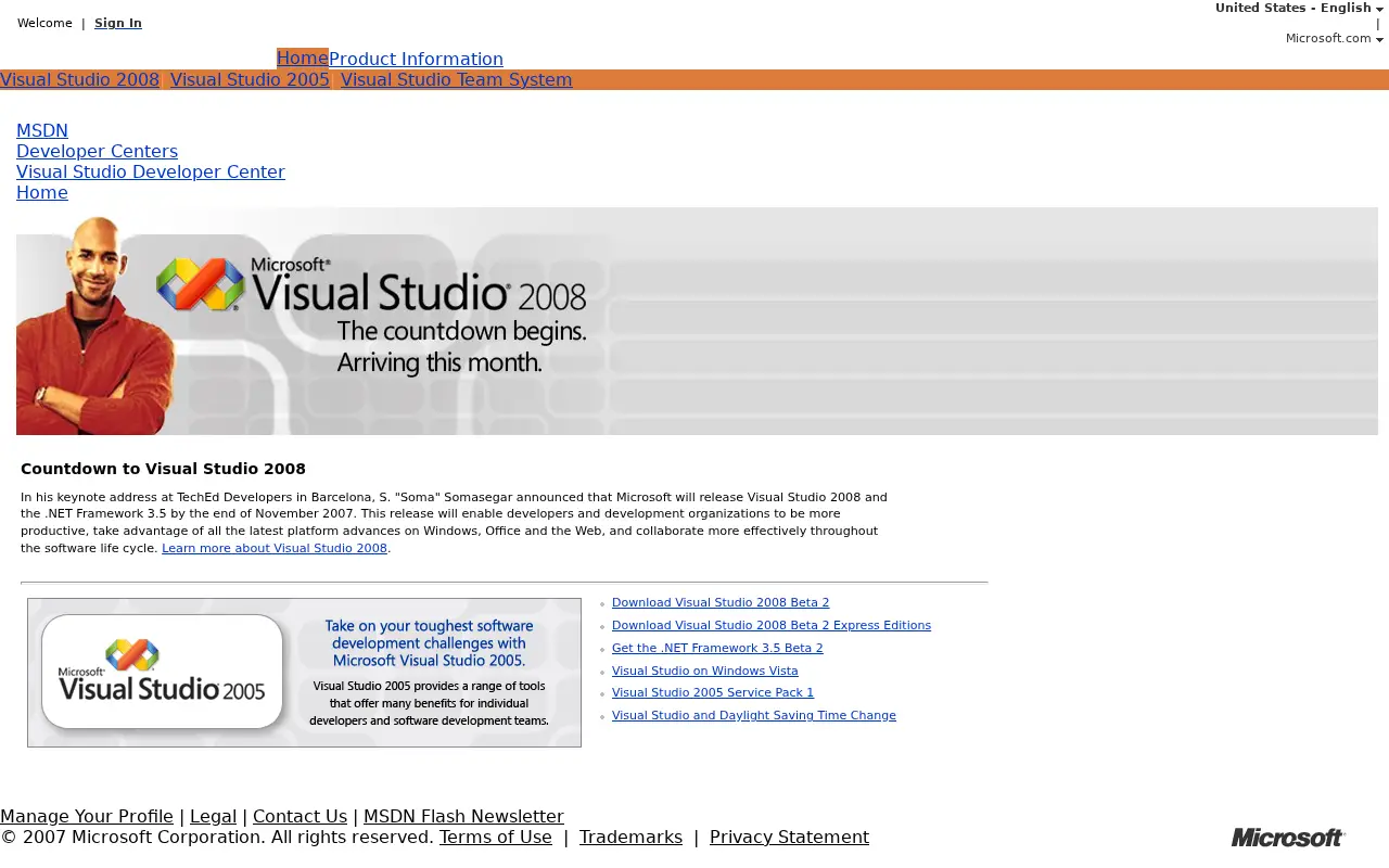 visualstudio.com in 2007