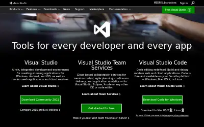 visualstudio.com in 2016