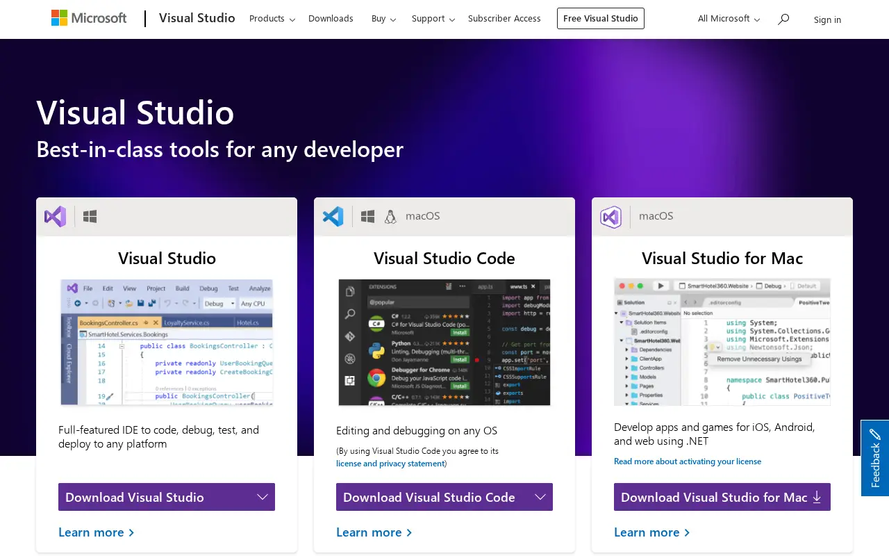 visualstudio.com in 2020