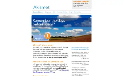 akismet.com in 2005