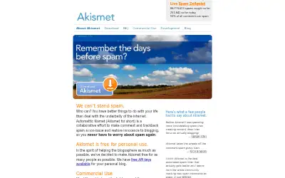 akismet.com in 2006