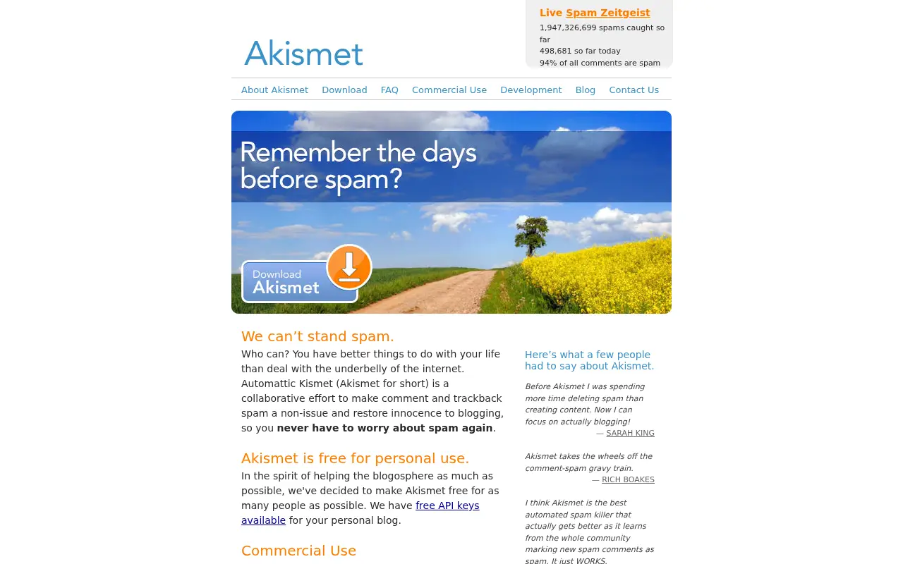 akismet.com in 2007