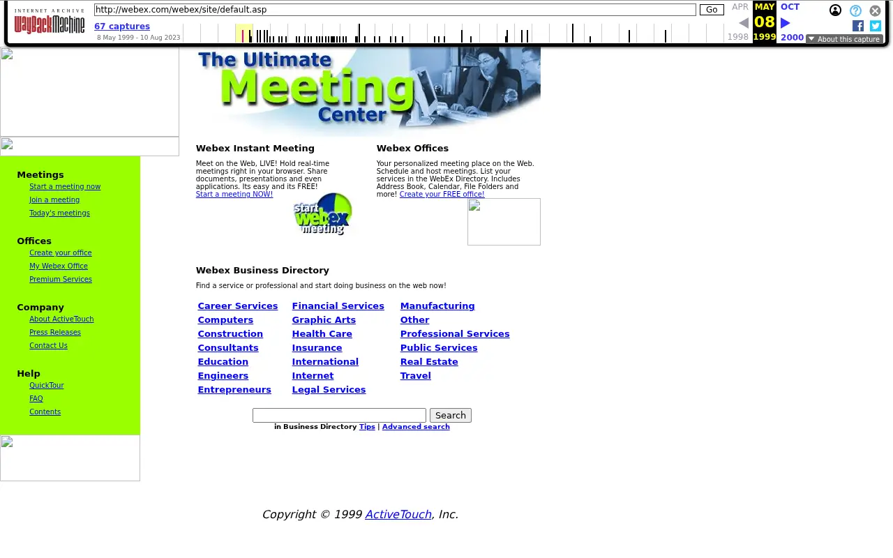 webex.com on May 8, 1999