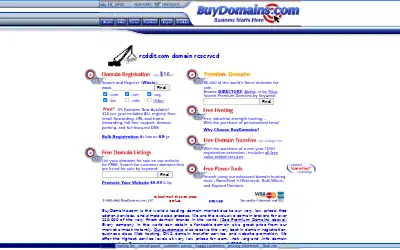 reddit.com in 2002