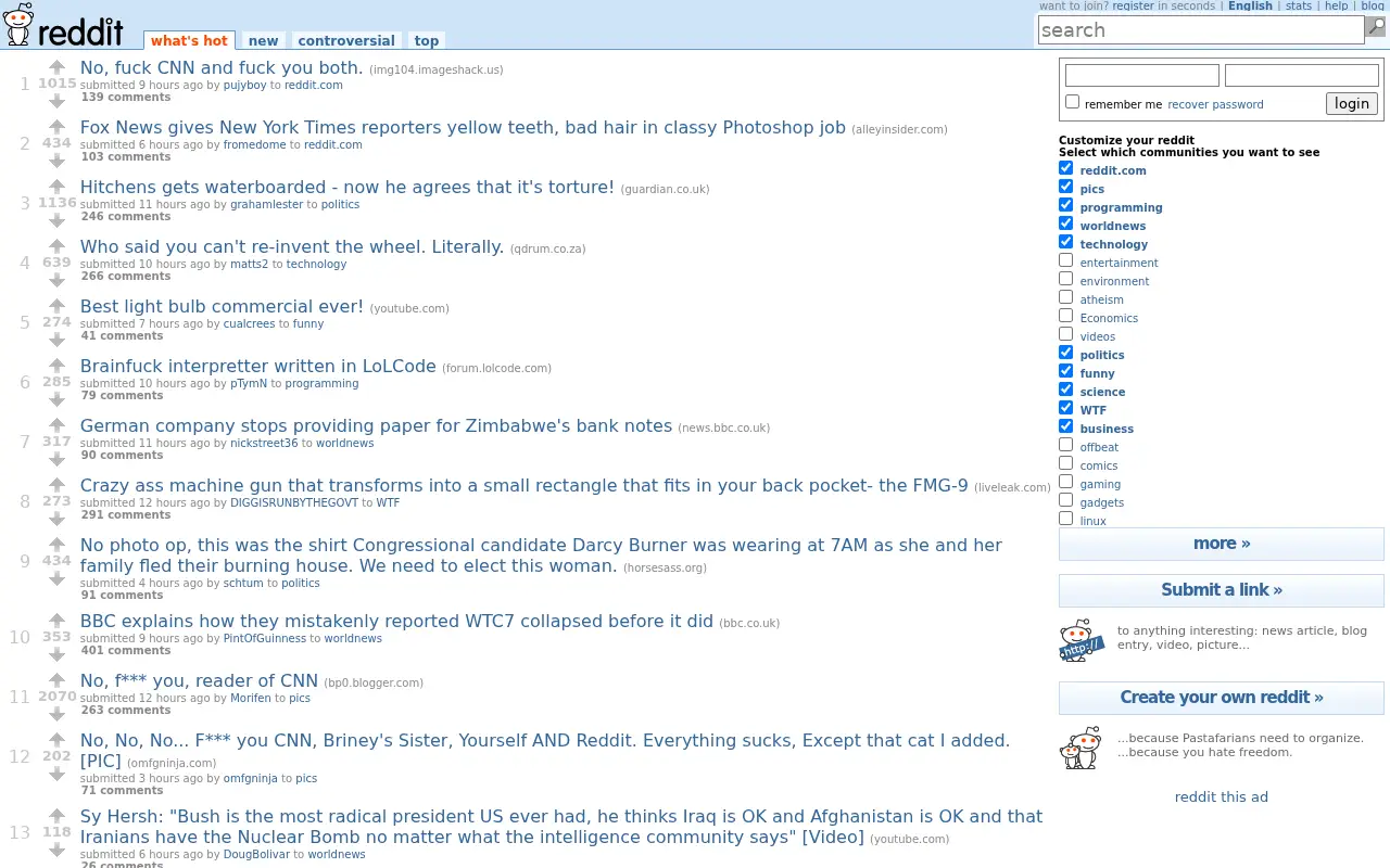 reddit.com on July 3, 2008
