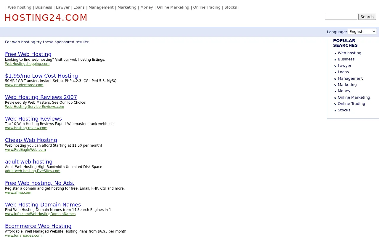 hosting24.com in 2007