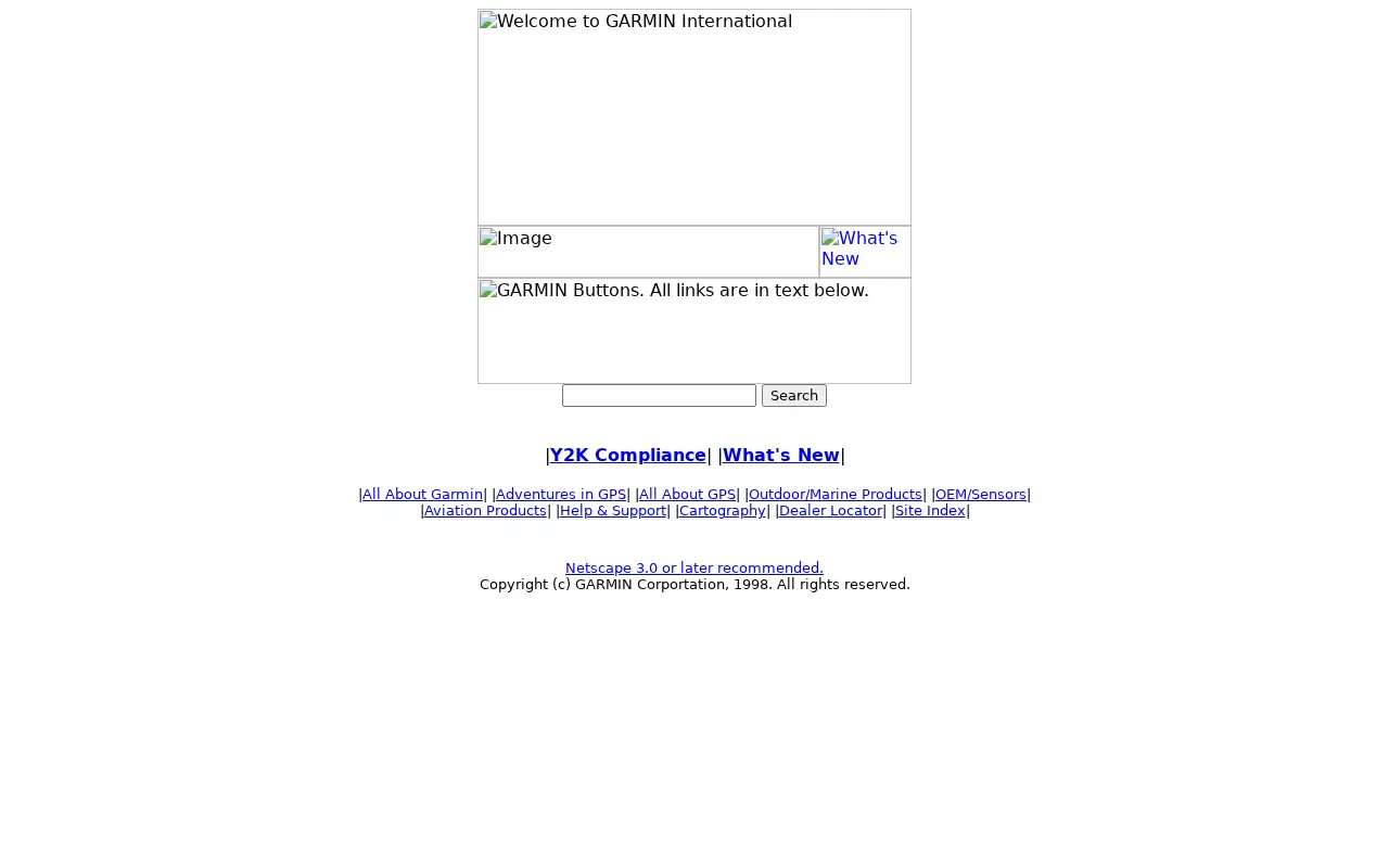 garmin.com in 1999