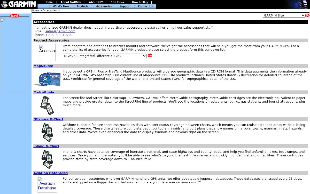 garmin.com in 2000