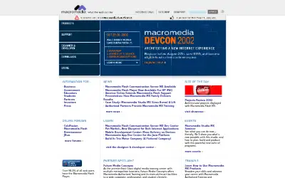 macromedia.com in 2002