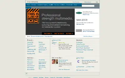 macromedia.com in 2003