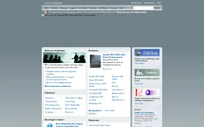 macromedia.com in 2004