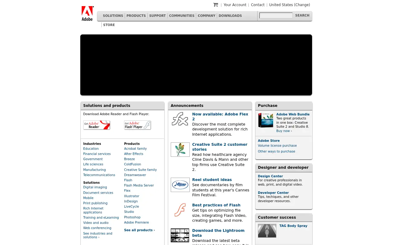 macromedia.com in 2006