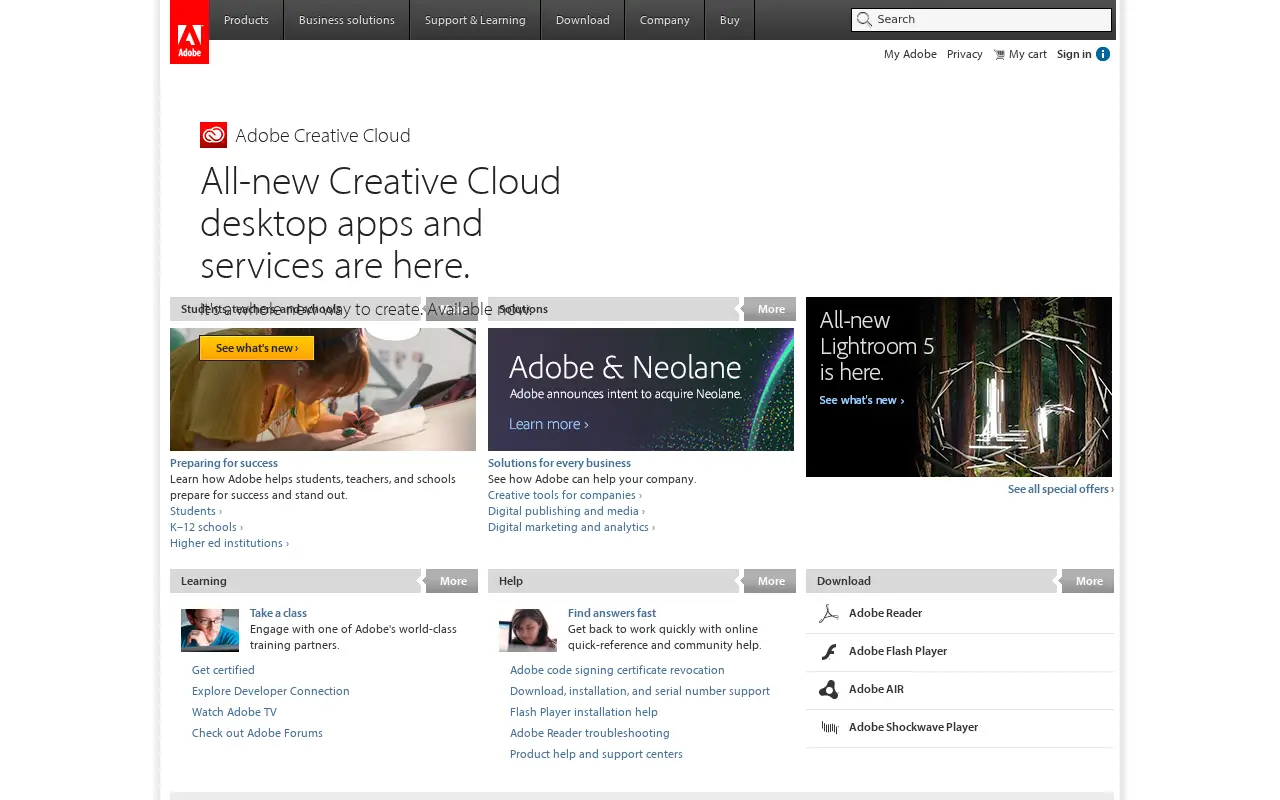 macromedia.com in 2013
