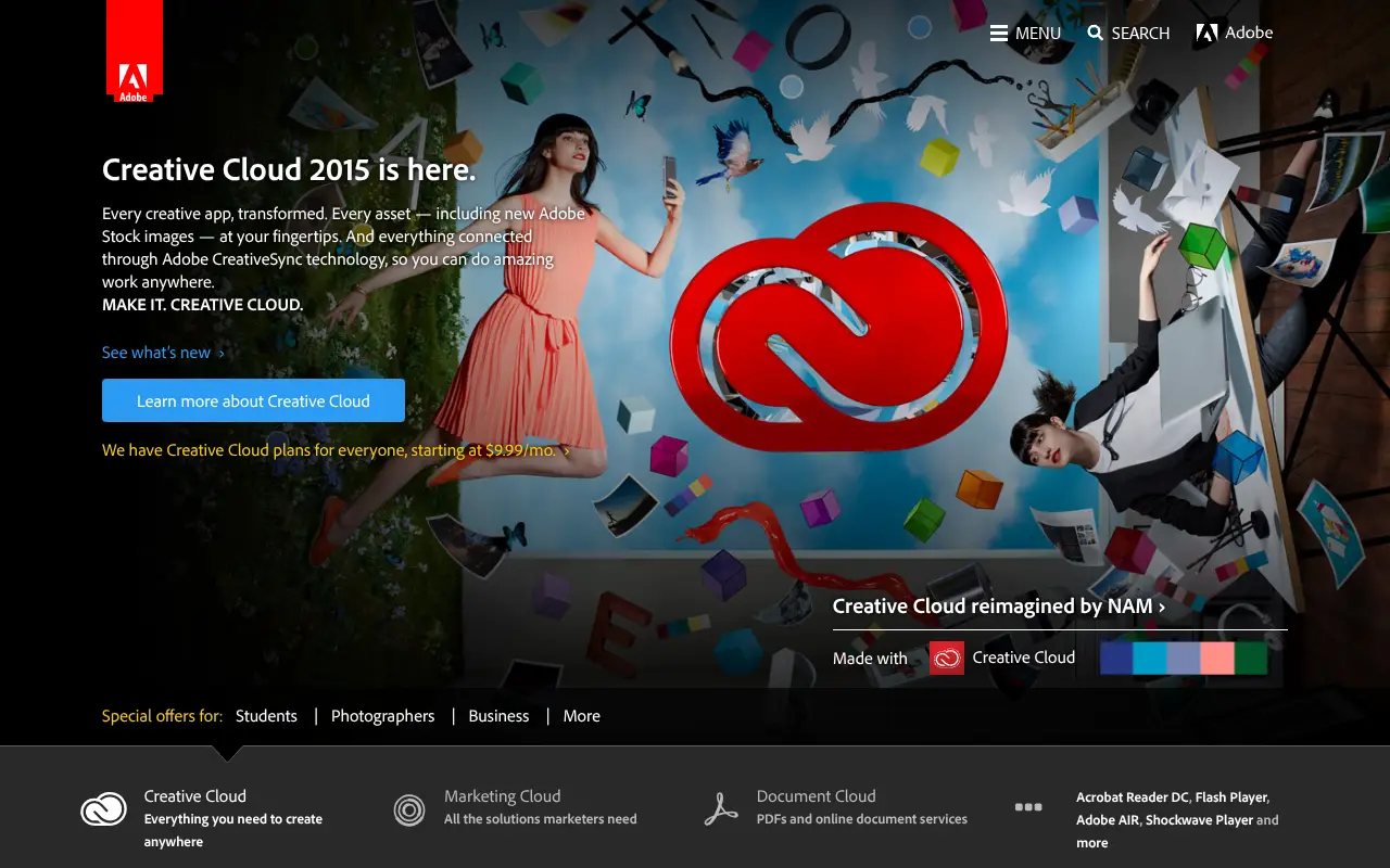 macromedia.com in 2015