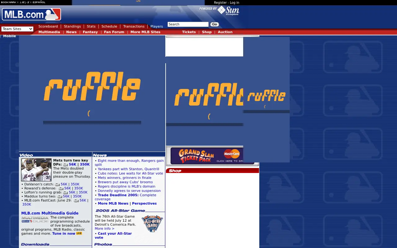 mlb.com in 2005