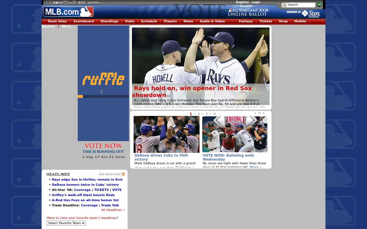 mlb.com in 2008