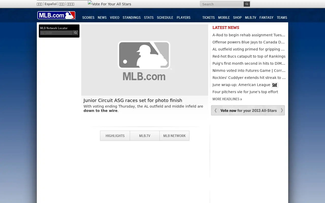 mlb.com in 2013
