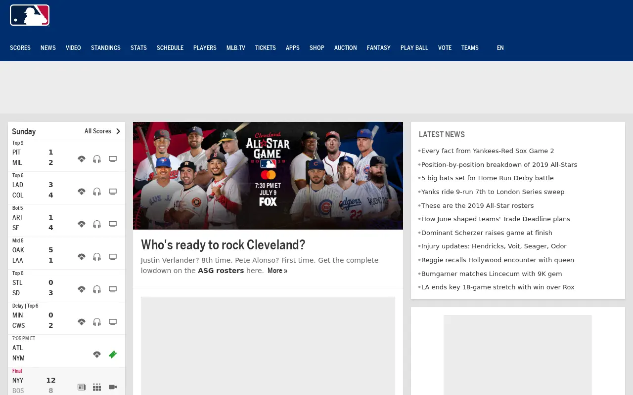 mlb.com in 2019