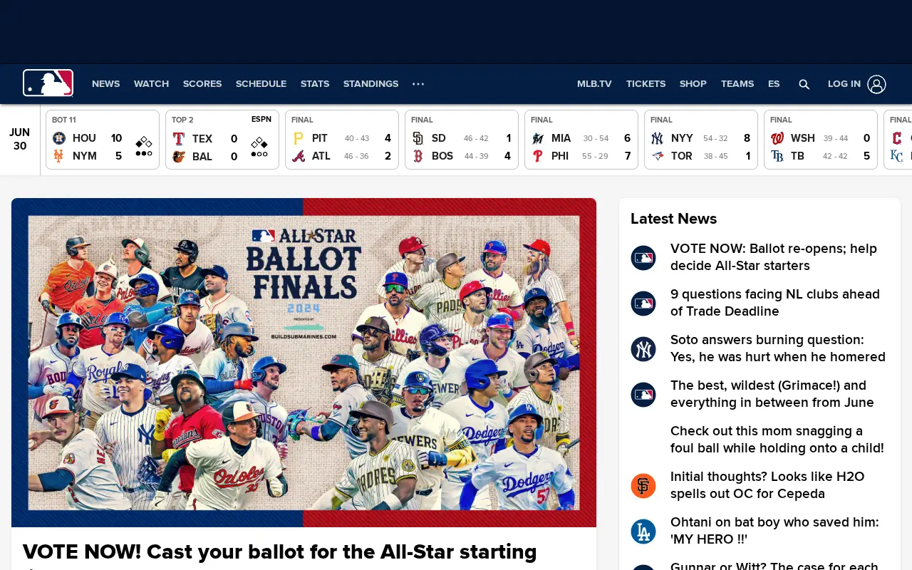 mlb.com in 2024