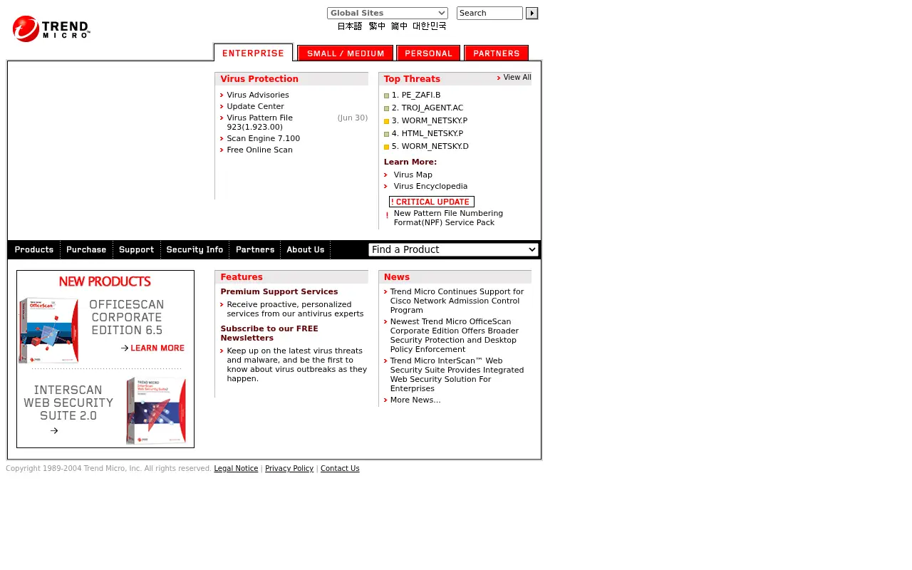 trendmicro.com on July 1, 2004