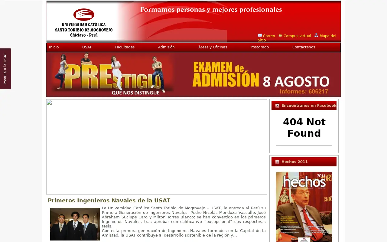 usat.edu.pe in 2012